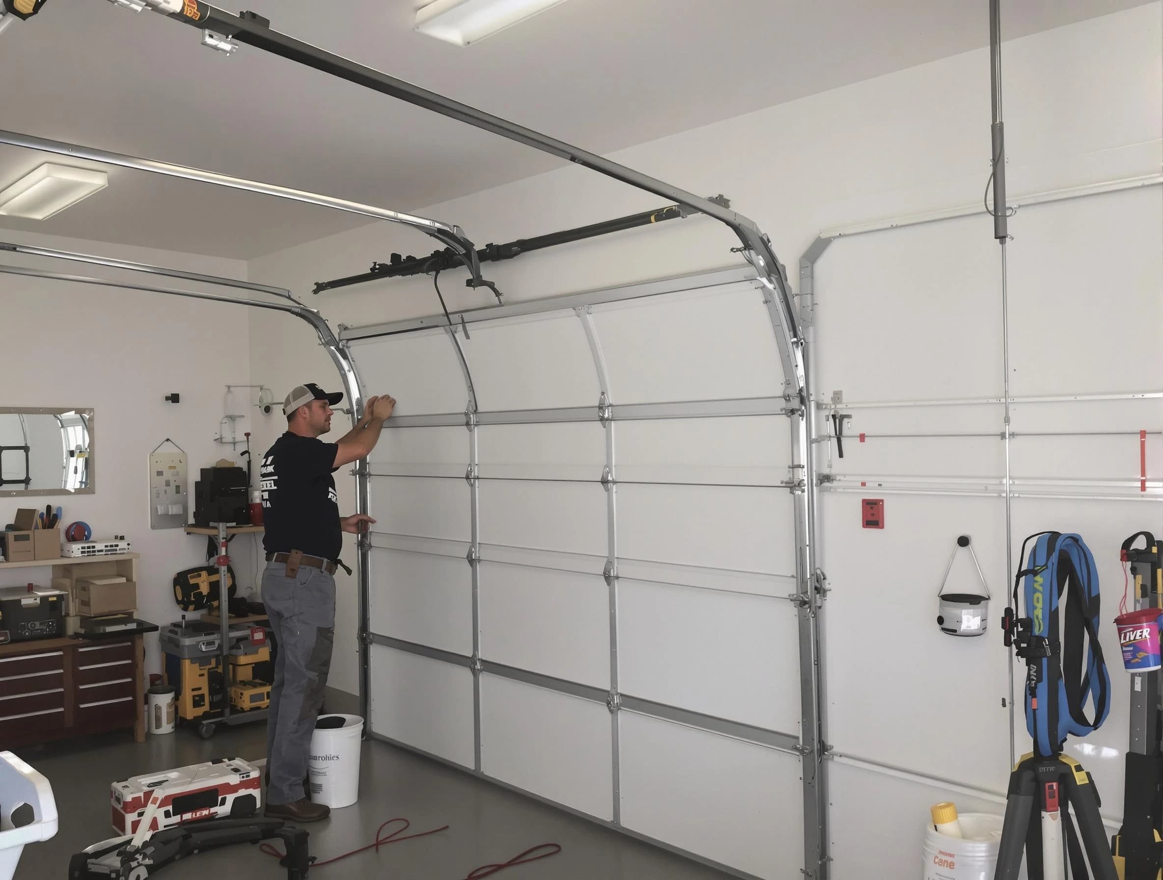 Pleasant Hills Garage Door Repair team installing new garage door in Pleasant Hills