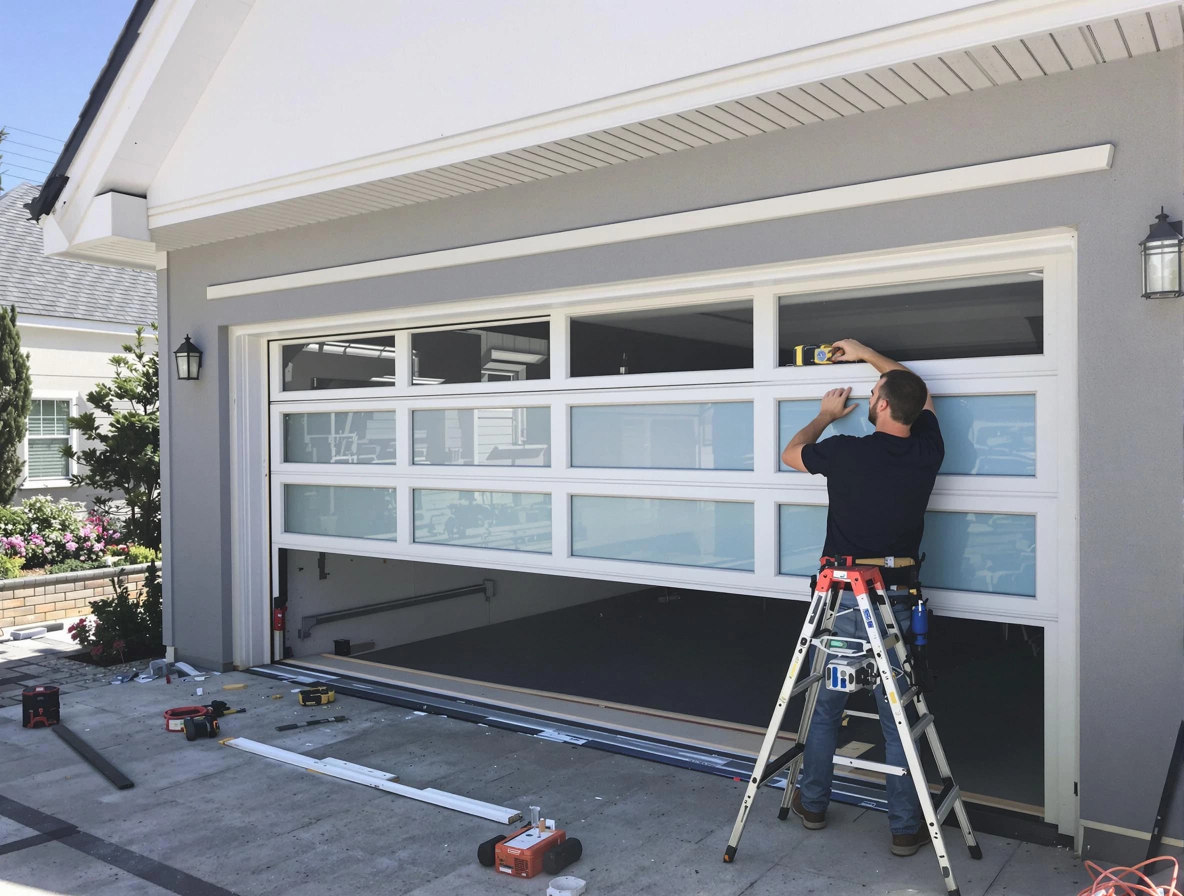 Pleasant Hills Garage Door Repair team performing garage door replacement in Pleasant Hills