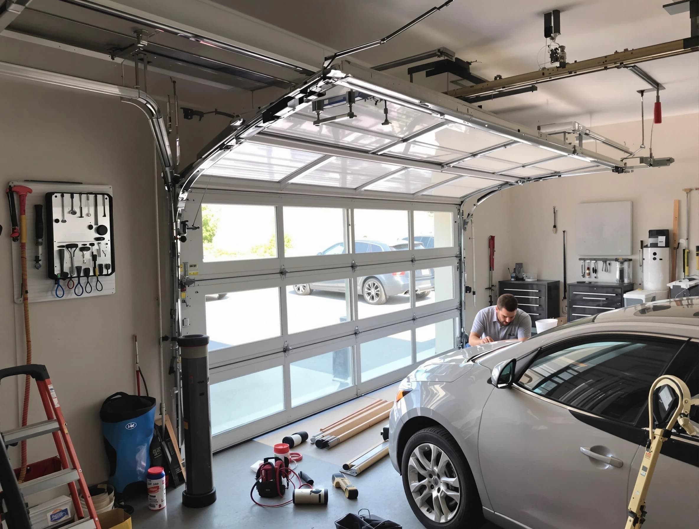 Garage door noise reduction service by Pleasant Hills Garage Door Repair in Pleasant Hills