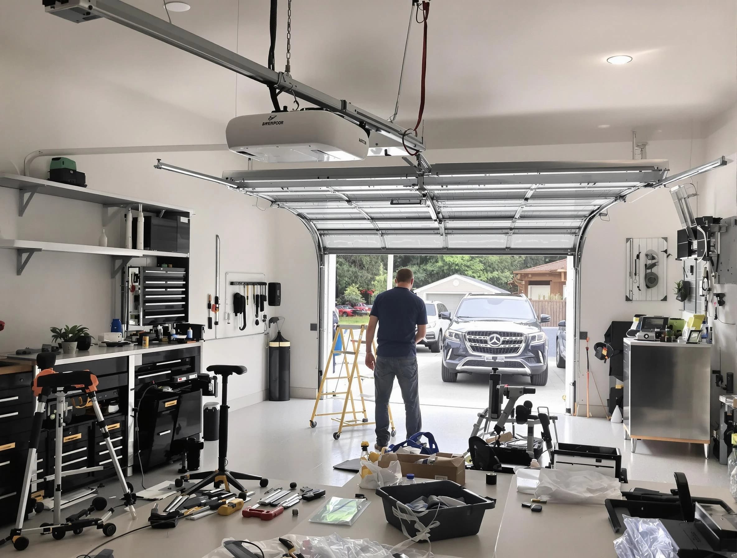 Garage door opener installation by Pleasant Hills Garage Door Repair in Pleasant Hills