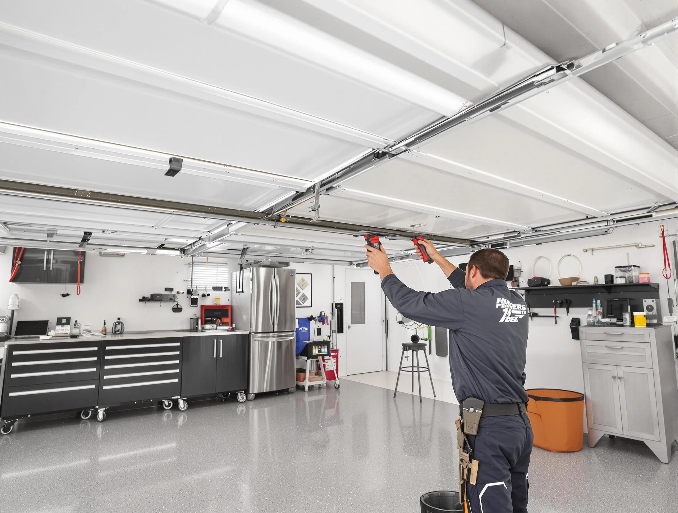 Overhead garage door repair service by Pleasant Hills Garage Door Repair in Pleasant Hills