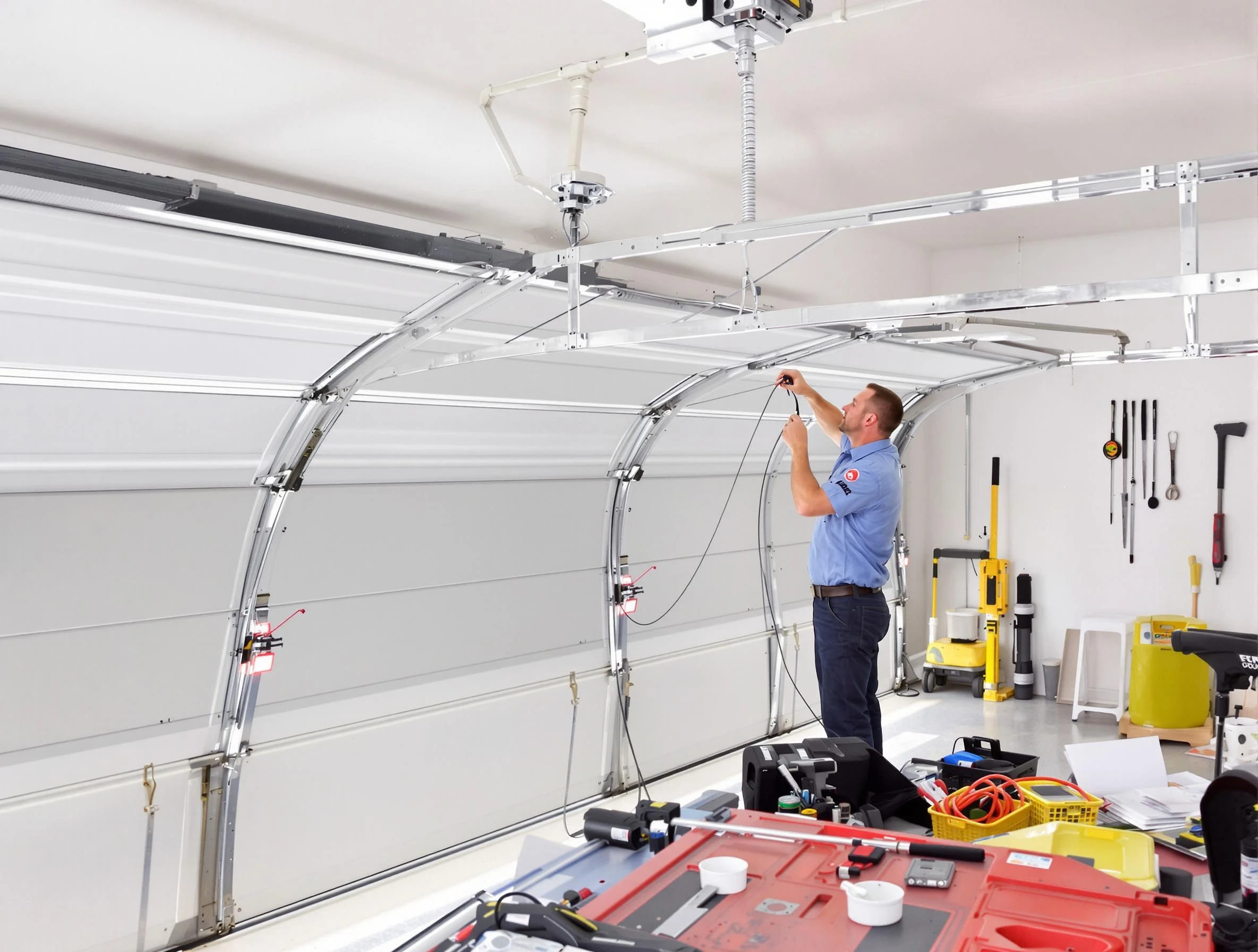 Garage door cable repair service by Pleasant Hills Garage Door Repair in Pleasant Hills